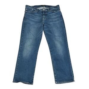 lucky brand sweet crop cotton women’s size 12 / 31” pre-worn look jeans